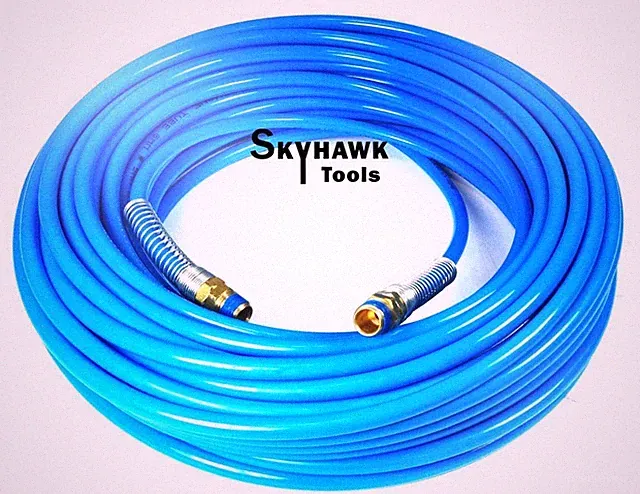 1/4" NPT Fitting X 100 FT Air Compressor PU Hose Roofing Framing Carpentry