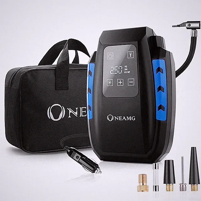 12V DC Tire Inflator with Digital Pressure Gauge, Air Compressor for Tires, Car