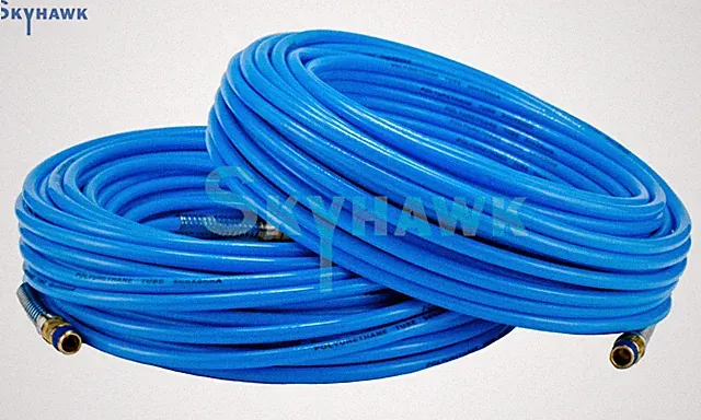 2 - 100 FT X 1/4" NPT Fitting Air Compressor PU Hose Roofing Framing Carpentry