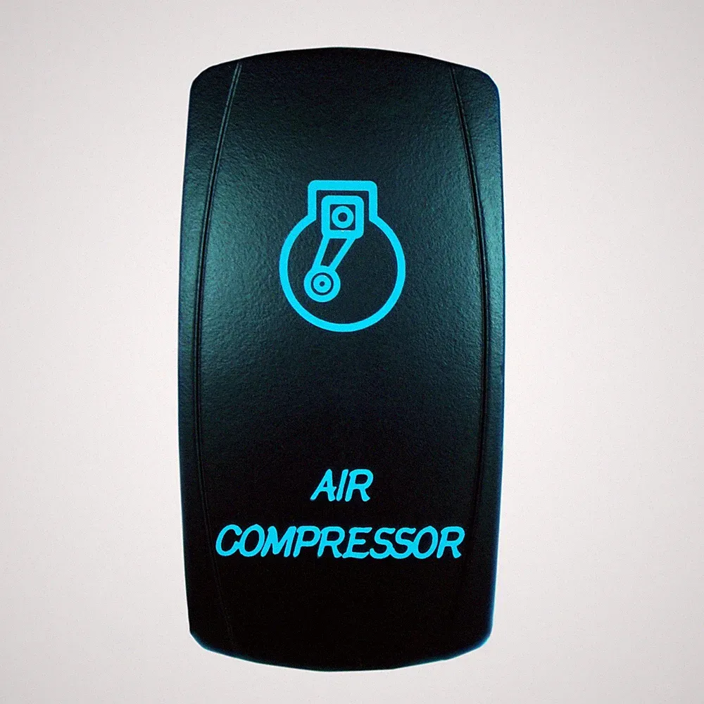 AIR COMPRESSOR Blue Lighted Rocker Switch 12V On/Off Truck Car Automotive
