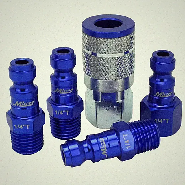 ColorFit by Milton Coupler Kit - T-Style Blue, 1/4 in. NPT, 5-Piece NEW