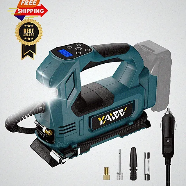 Cordless Tire Inflator Air Compressor for Makita 18V Battery, 160PSI Blue