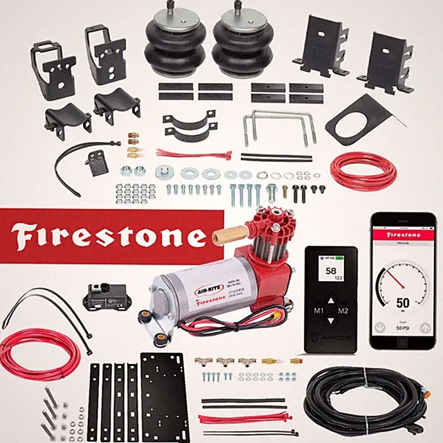 Firestone Rear Air Lift Bags & Wireless Compressor Kit 11-16 Ford F-250 F-350 SD