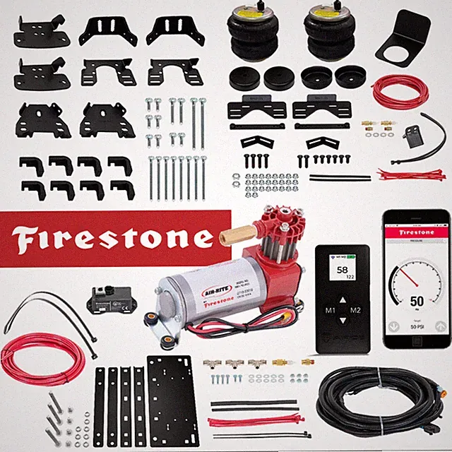Firestone Rear Air Lift Bags & Wireless Compressor Kit 17-26 Ford F-250 F-350 SD