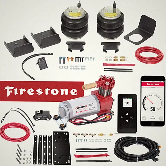 Firestone Rear Air Lift Spring Bags & Compressor Kit 19-26 Silverado Sierra 1500