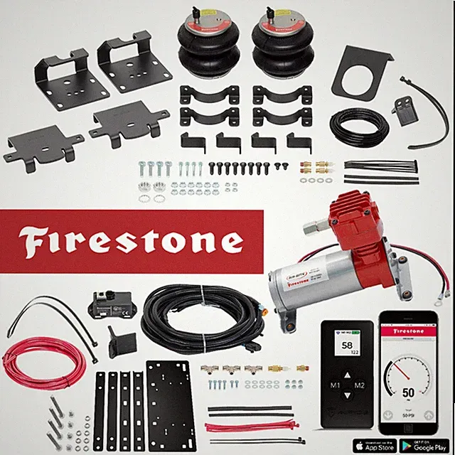 Firestone RED Label Air Lift Bags & HD Compressor Kit 11-26 Silverado 2500/3500