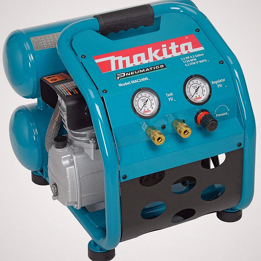 Hand Carry Compressor 2.5 HP 4.2 Gallon Twin Stack 130 PSI 4.2 CFM 1-Phase 120V