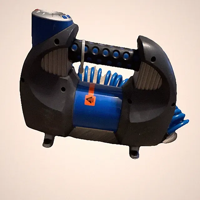 Portable Tire Inflator Air Compressor 12V Corded Electric Blue with Air Hose