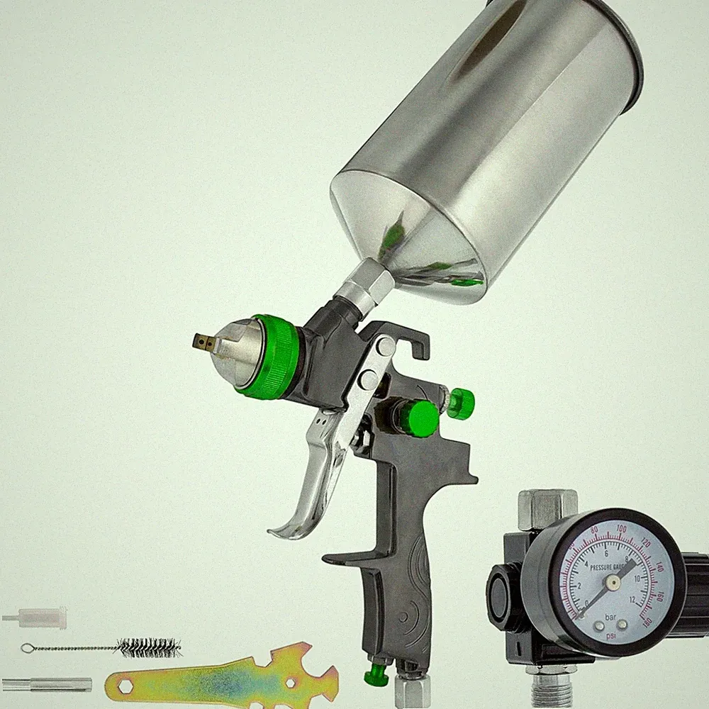 T Professional HVLP Spray Gun 2.0mm - Gravity Feed Auto Paint Gun Kit for Bas...