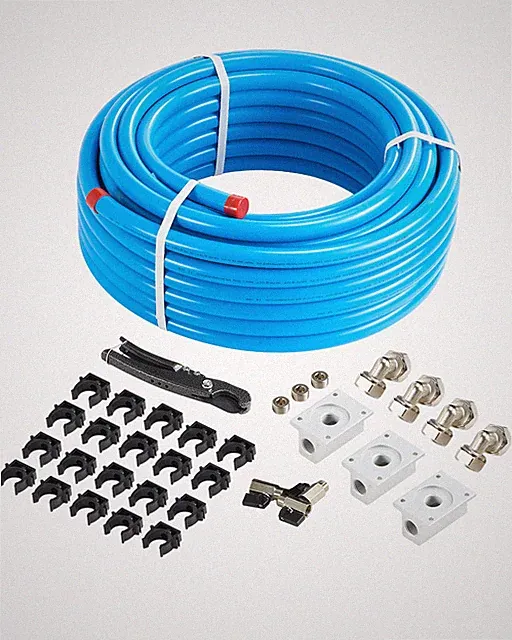 Uimoso Air Compressor Line Kit 3/4'' x 100FT HDPE/Aluminum Air Piping System